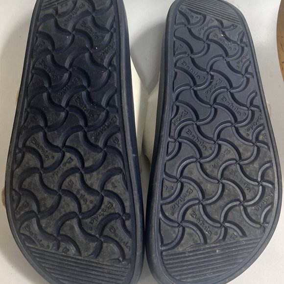Betula Birkenstock Size 40 Sandals Flip Flop White Navy Waterproof - Picture 5 of 7